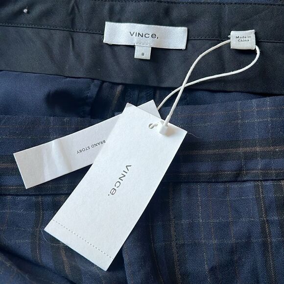 Vince • Modern plaid cropped trouser pants - Picture 6 of 7